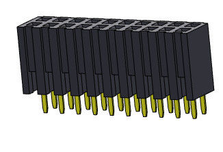TIPO duplo fêmea do mergulho da fileira do conector 2.00mm do encabeçamento - 2 *2 PIN To 2*40PIN H=7.20mm