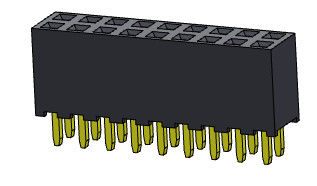 TIPO duplo fêmea do mergulho da fileira do conector 2.00mm do encabeçamento - 2 *2 PIN To 2*40PIN H=6.35mm