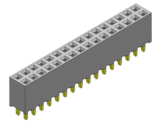 TIPO duplo fêmea do mergulho da fileira do conector 2.00mm do encabeçamento - 2 *2 PIN To 2*40PIN H=6.35mm