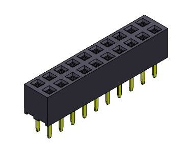 TIPO duplo fêmea do mergulho da fileira do conector 2.00mm do encabeçamento - 2 *2 PIN To 2*40PIN H=4.00mm
