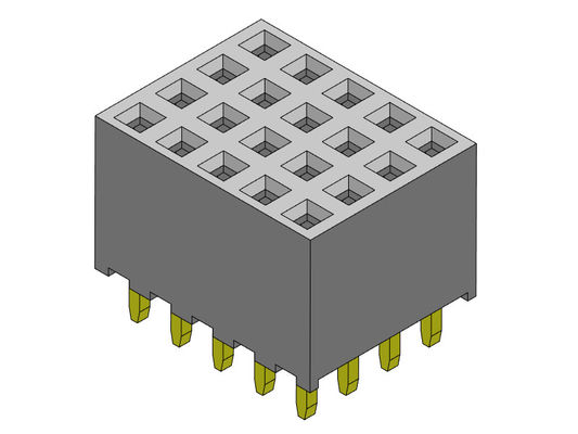 TIPO fêmea 4*2 PIN To 4*40PIN H=6.35mm do mergulho da fileira do quadrilátero do conector 2.00mm do encabeçamento