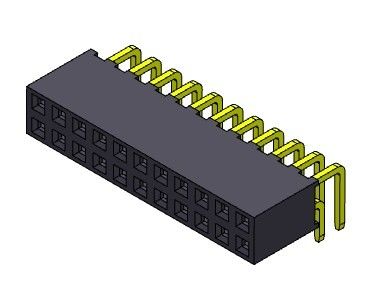 TIPO R/A do mergulho da fileira dupla de 2*2 PIN To 2*40 PIN Dip Connectors 2.00mm