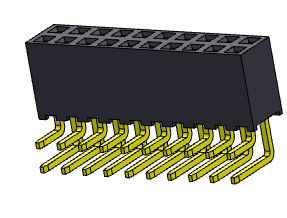 TIPO R/A do mergulho da fileira dupla de 2*2 PIN To 2*40 PIN Dip Connectors 2.00mm