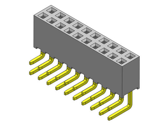 TIPO R/A do mergulho da fileira dupla de 2*2 PIN To 2*40 PIN Dip Connectors 2.00mm