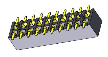 TIPO fêmea de SMT do encabeçamento do perfil baixo de 2.00mm - 2 *2 PIN To 2*40PIN