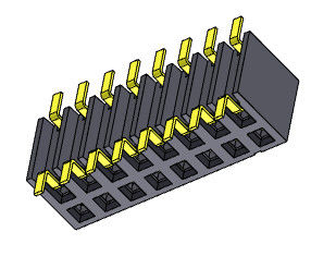 TIPO lateral de SMT da entrada de 2.00mm Pin Header Connectors Dual Row - 2 *2 PIN To 2*25PIN