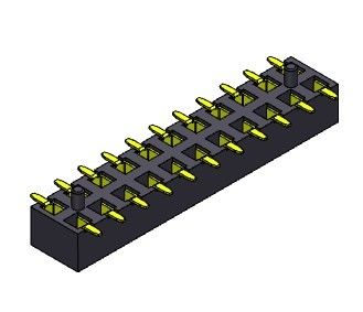 Encabeçamento fêmea 2.00mm da montagem de superfície do conector do encabeçamento do PWB de 2*2 PIN To 2*40PIN