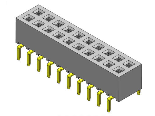 TIPO fileira dupla do MERGULHO do soquete 2.00mm do encabeçamento de Pin Female Header Connector Female