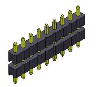TIPO do MERGULHO da pilha da fileira de Pin Header Connector 2.00mm único - 1 *2 PIN To 1*40PIN H=2.00MM