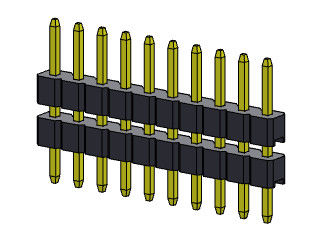 TIPO do MERGULHO da pilha da fileira de Pin Header Connector 2.00mm único - 1 *2 PIN To 1*40PIN H=2.00MM