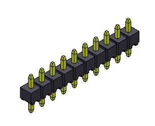 TIPO do mergulho da fileira de Pin Header Connector 2.00mm único - 1 *2 PIN To 1*40PIN H=2.00MM