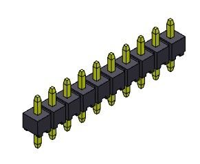 TIPO do mergulho da fileira de Pin Header Connector 2.00mm único - 1 *2 PIN To 1*40PIN H=2.00MM
