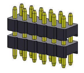 TIPO duplo do MERGULHO da pilha da fileira de Pin Header Connector 2.00mm - 2 *2 PIN To 2*40PIN