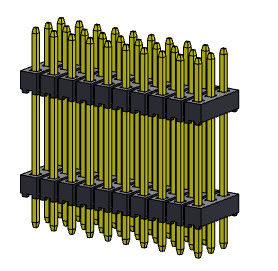 TIPO triplo 3*2 PIN To 3*40PIN do MERGULHO da pilha da fileira de Pin Header Connector 2.00mm