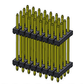 TIPO reto 4*3 PIN To 4*40PIN da pilha da fileira do quadrilátero de Pin Header Connector 2.00mm
