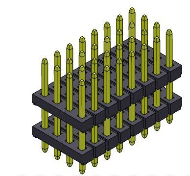 TIPO reto 4*3 PIN To 4*40PIN da pilha da fileira do quadrilátero de Pin Header Connector 2.00mm