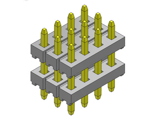 TIPO reto 4*3 PIN To 4*40PIN da pilha da fileira do quadrilátero de Pin Header Connector 2.00mm