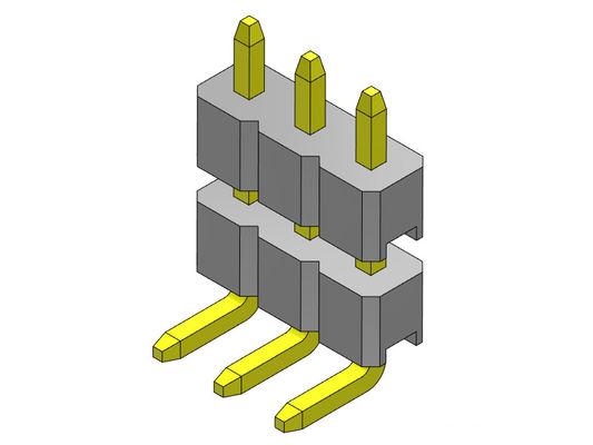 Pilha da fileira de Pin Header Connector 2.00mm TIPO R/A da única - 1 *2 PIN To 1*40PIN H=2.00MM