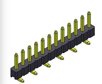 TIPO de SMT do conector do encabeçamento do PWB da fileira de 2.00mm único - 1 *2 PIN To 1*40PIN H=2.00MM