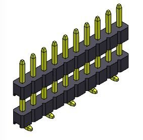 TIPO de SMT da pilha da fileira de Pin Header Connector 2.00mm único - 1 *2 PIN To 1*40PIN