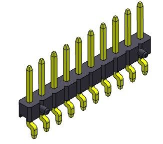TIPO de SMT da entrada do lado da fileira de Pin Header Connector 2.00mm único - 1 *2 PIN To 1*40PIN H=2.00MM