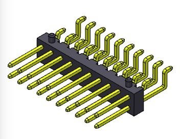 TIPO duplo de SMT da entrada do lado da fileira de Pin Header Connector 2.00mm - 2 *3 PIN To 2*40PIN H=2.00MM