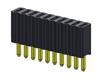 Tipo reto fileira fêmea do conector 1.27mm do encabeçamento da única - 1 *2 PIN To 1*50PIN H=4.60mm