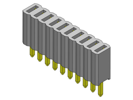 Tipo reto fileira fêmea do conector 1.27mm do encabeçamento da única - 1 *2 PIN To 1*50PIN H=4.60mm