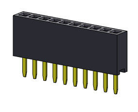 Tipo reto fileira fêmea do conector 1.27mm do encabeçamento da única - 1 *2 PIN To 1*40PIN H=4.30mm