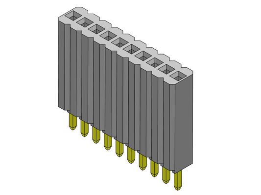 Tipo reto fileira fêmea do conector 1.27mm do encabeçamento da única - 1 *2 PIN To 1*50PIN H=8.50mm