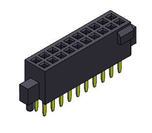 Fileira dupla fêmea do conector 1.27mm do encabeçamento com tipo reto de Bump&amp;Pegs - 2 *3 PIN To 2*50PIN H=4.40mm