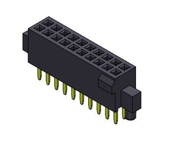 Fileira dupla fêmea do conector 1.27mm do encabeçamento com tipo reto de Bump&amp;Pegs - 2 *3 PIN To 2*50PIN H=4.40mm