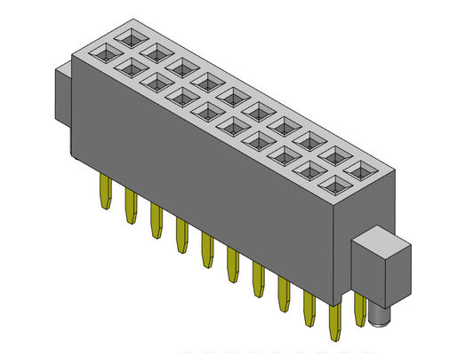 Fileira dupla fêmea do conector 1.27mm do encabeçamento com tipo reto de Bump&amp;Pegs - 2 *3 PIN To 2*50PIN H=4.40mm
