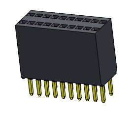 Tipo reto da fileira dupla fêmea do conector 1.27mm do encabeçamento - 2 *2 PIN To 2*35PIN H=8.50mm