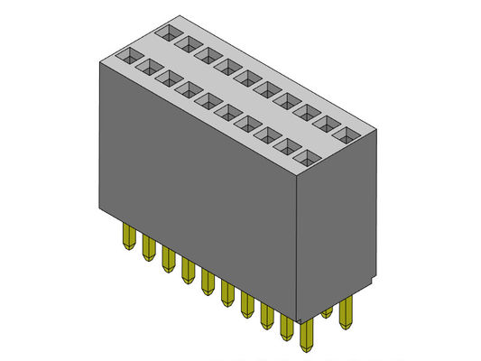 Tipo reto da fileira dupla fêmea do conector 1.27mm do encabeçamento - 2 *2 PIN To 2*35PIN H=8.50mm
