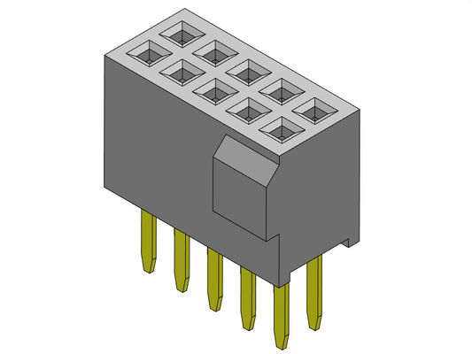Tipo reto da fileira dupla fêmea do conector 1.27mm do encabeçamento com colisão 2*3 PIN To 2*50PIN H=4.40mm