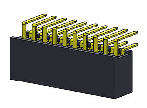 Tipo R/A da fileira dupla fêmea do conector 1.27mm do encabeçamento - 2 *3 PIN To 2*50PIN H=4.40mm