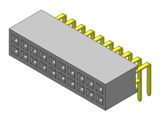 Tipo R/A da fileira dupla fêmea do conector 1.27mm do encabeçamento - 2 *3 PIN To 2*50PIN H=4.40mm