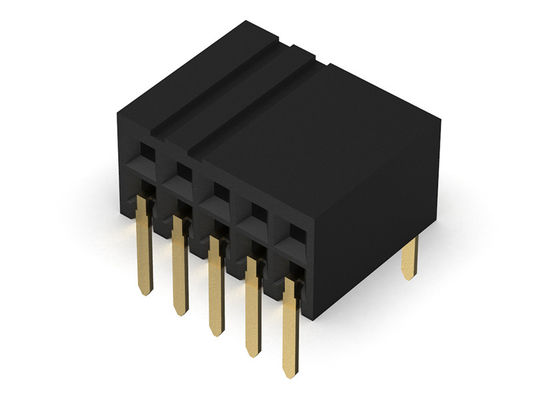Tipo duplo fêmea do mergulho da entrada de Sild da fileira do conector 1.27mm do encabeçamento - 2 *3 PIN To 2*40PIN H=3.45mm