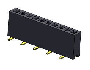 Tipo fêmea de SMT da fileira do conector 1.27mm do encabeçamento único - 1 *2 PIN To 1*40PIN H=4.30mm