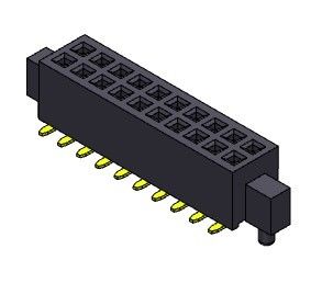 Fileira dupla fêmea do conector 1.27mm do encabeçamento com tipo de SMT dos Pegs - 2 *3 PIN To 2*50PIN H=3.40mm
