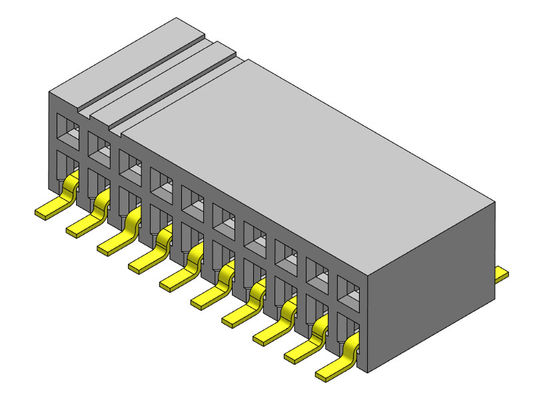 Tipo duplo fêmea de SMT da entrada de Sild da fileira do conector 1.27mm do encabeçamento - 2 *2 PIN To 2*40PIN H=3.45mm