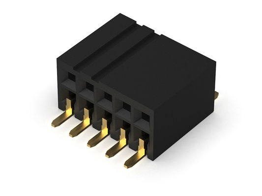Tipo duplo fêmea de SMT da entrada de Sild da fileira do conector 1.27mm do encabeçamento - 2 *2 PIN To 2*40PIN H=3.45mm