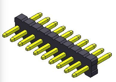 Tipo reto da única fileira de Pin Header Connector 1.27mm Serise - 1 *2 PIN To 1*50PIN SQ0.40mm