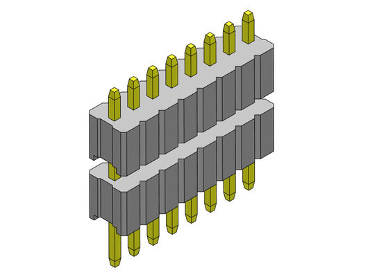 Pilha da fileira de Pin Header Connector 1.27mm Serise tipo reto da única - 1 *2 PIN To 1*50PIN SQ0.40mm