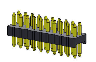 Tipo reto da fileira dupla de Pin Header Connector 1.27mm Serise - 2 *2 PIN To 2*50PIN SQ0.40mm