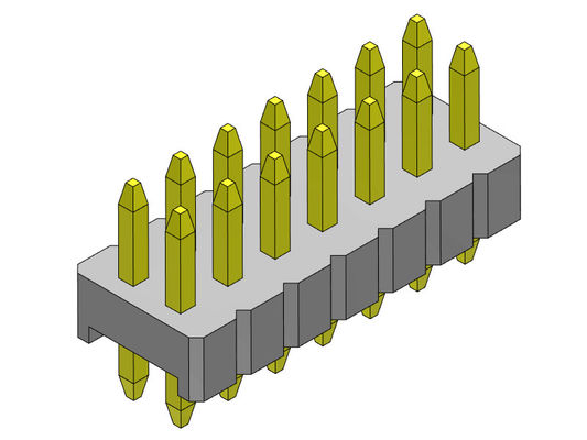 Tipo reto da fileira dupla de Pin Header Connector 1.27mm Serise - 2 *2 PIN To 2*50PIN SQ0.40mm