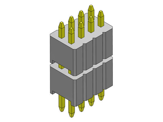 Da pilha dupla da fileira de Pin Header Connector 1.27mm Serise tipo reto - 2 *2 PIN To 2*50PIN SQ0.40mm