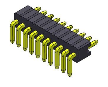 Tipo reto R/A da única fileira de Pin Header Connector 1.27mm Serise - 1 *2 PIN To 1*50PIN SQ0.46mm