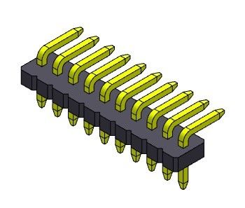 fileira 1*2 R/A PIN To 1*50PIN dos conectores do encabeçamento da placa de circuito de 1.27mm única